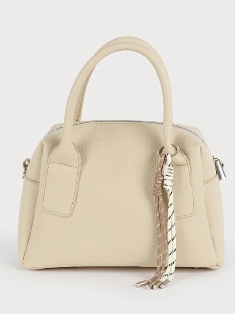 Caracol Ivory Bowling Bag Purse Pocket Book
